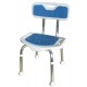 Chaise de douche Blue Seat avec dossier