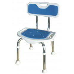 Chaise de douche Blue Seat avec dossier
