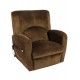 Fauteuil releveur Prestige XXL Herdegen - velours cappuccino