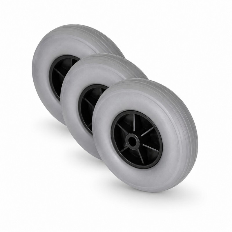 Jeu de 3 roues de rechange pour rollator Delta